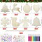 80 Pcs Wooden Christmas Ornaments for Crafts, 8 Styles Unfinished Wood Ornaments With Pens, Gem and Star Stickers, Blank Wood Christmas Tree Ornaments for Kids Adults DIY Craft Xmas Hanging Decoration